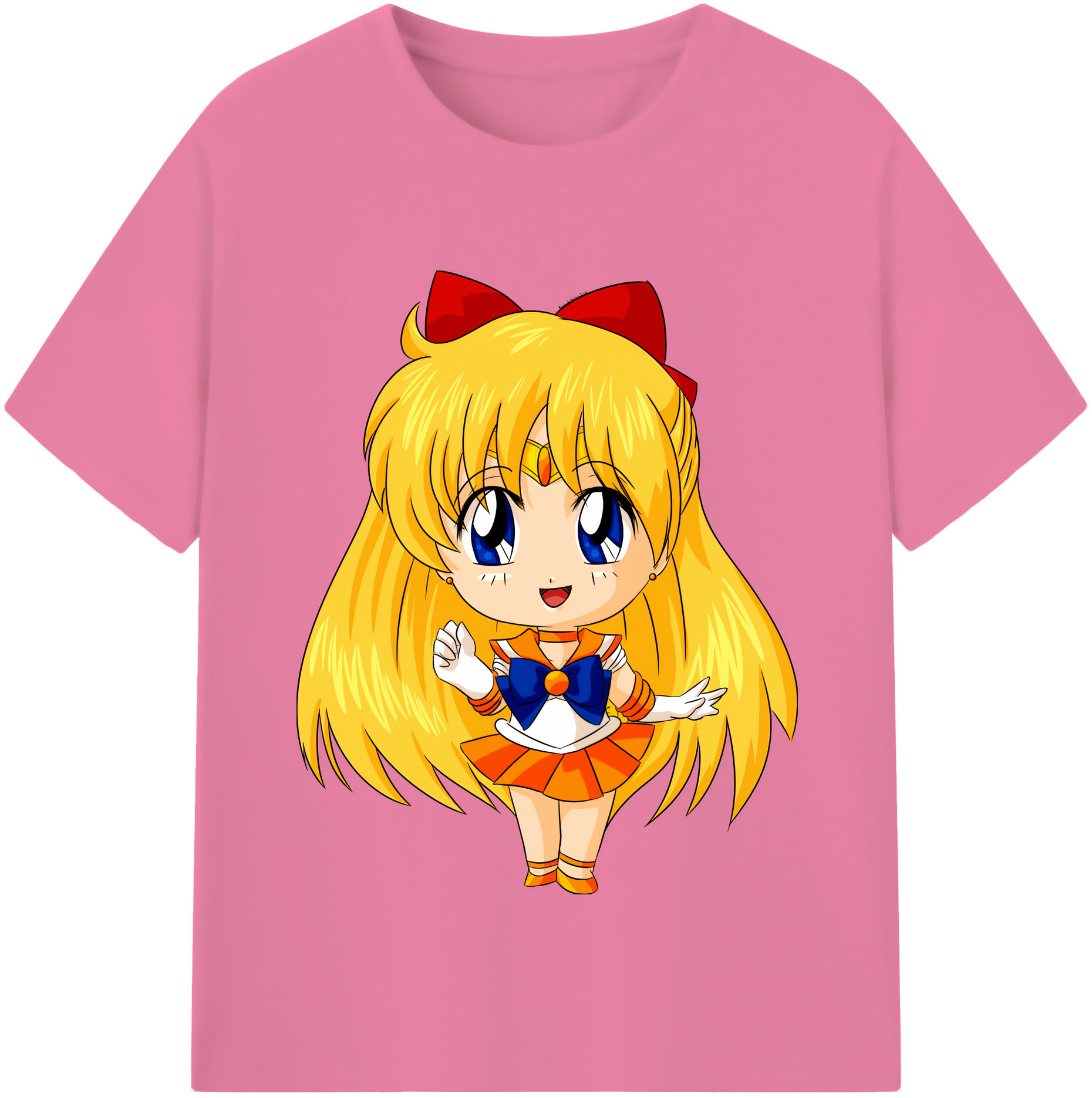 （画像用） 美少女戦士セーラームーン 愛野 美奈子 あいの みなこ Sailor Moon Aino Minako 綿100％半袖Tシャツ（フロントプリント）
